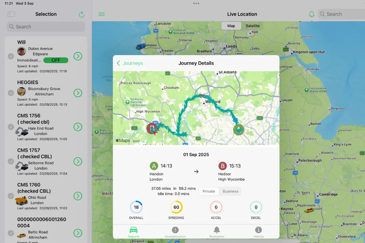 asset tracking system map